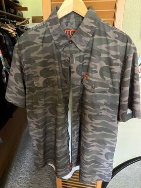 DIXXON FREEBIRD Camo PARTY SHIRT Short Sleeve Button-Up